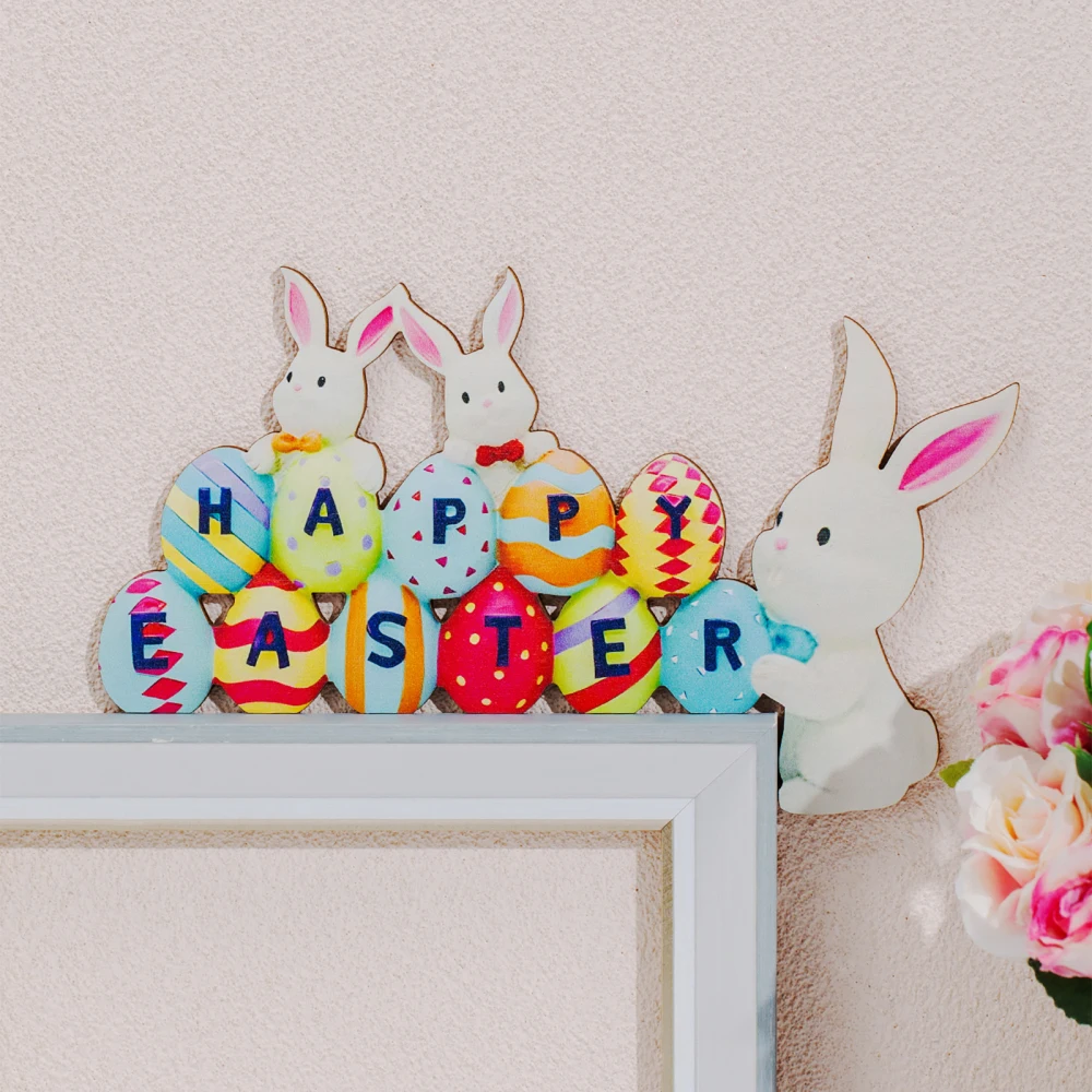 Купи 2023 New Easter Door Frame Corner Door Plate Rabbit Egg Corner Decoration Wood Corner Door Frame Decoration за 255 рублей в магазине AliExpress