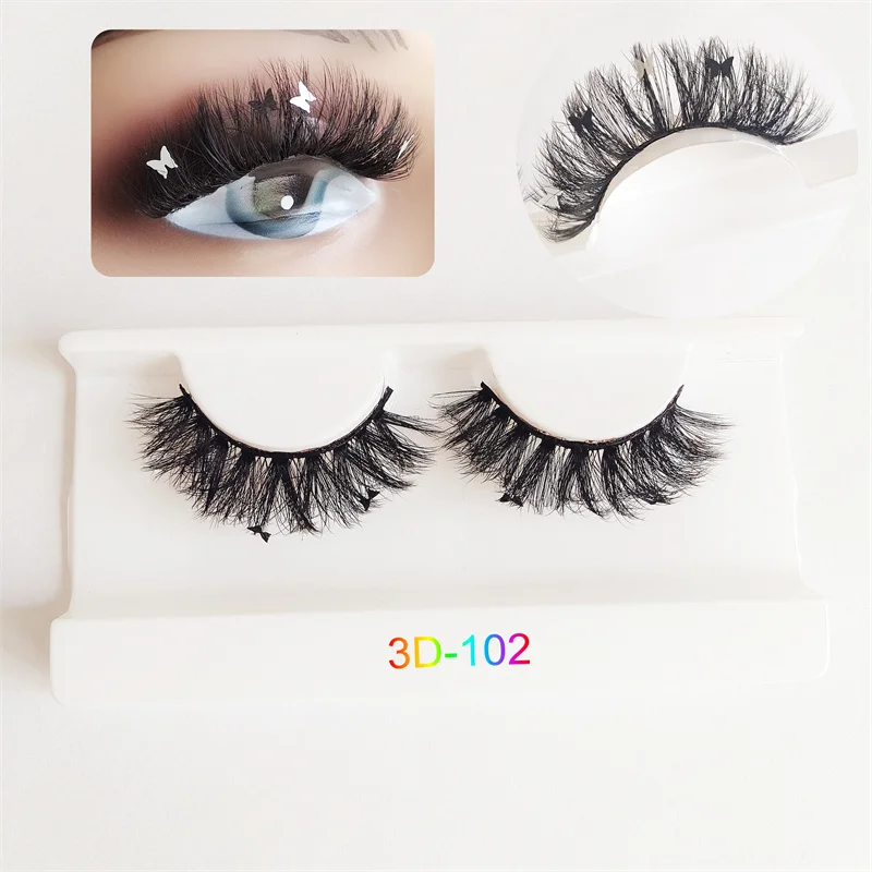 Накладные ресницы натуральный цвет для сцены макияж глаз хвост искусственная