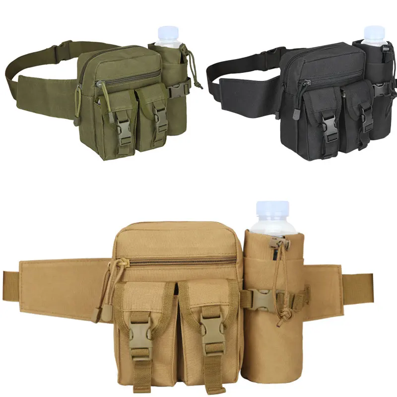 

Multifunctional Outdoor Military Tactical Waist Bag with Water Bottle Holder Pockets for Outdoor Hunting and Fishing