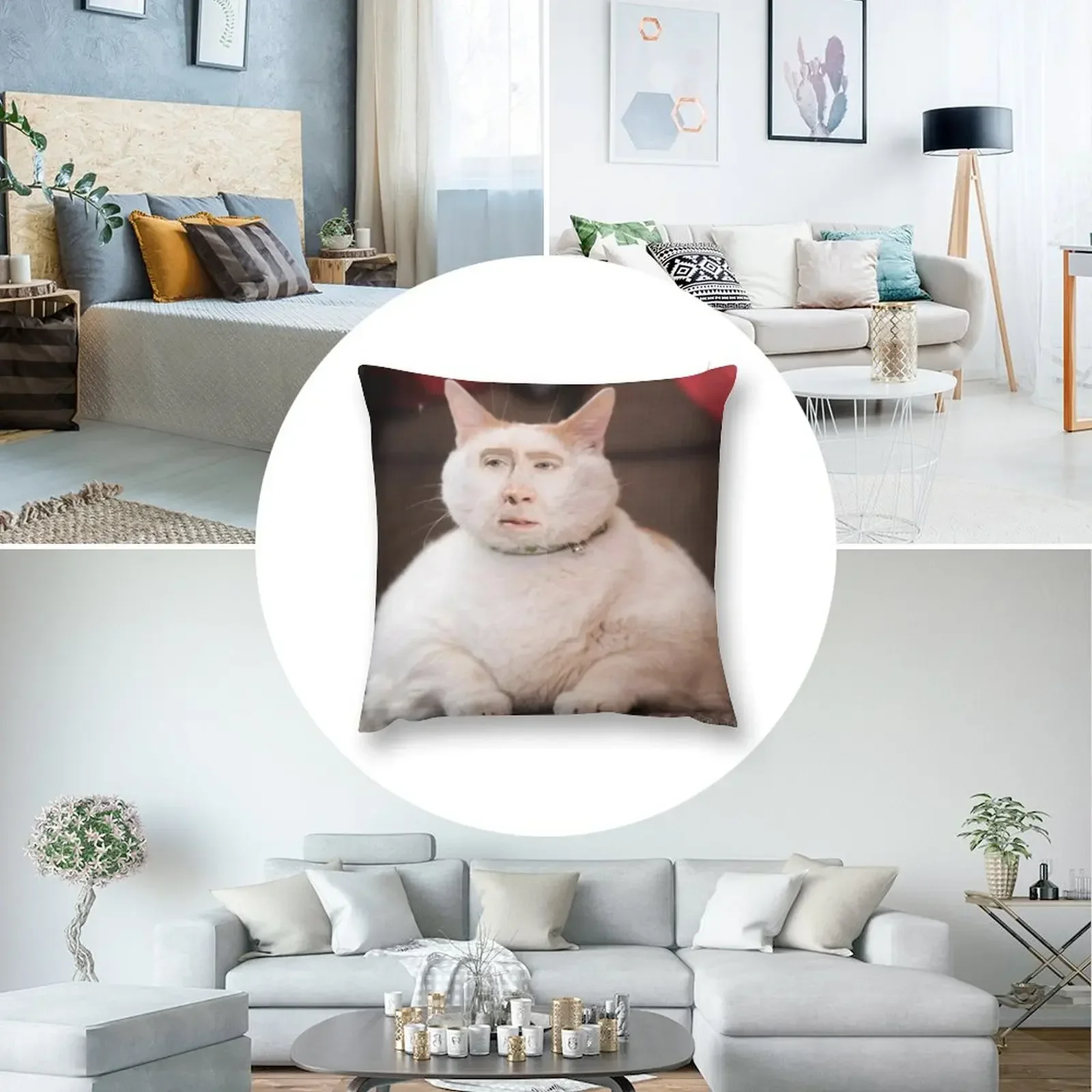 Николас Кейдж Photoshop Cat Декоративная подушка Диван Подушки Роскошные декоративные