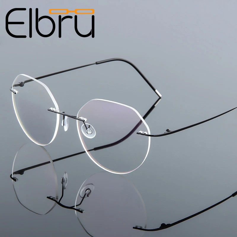 

Оправа для очков Elbru TR90 для мужчин и женщин, ультралегкие оптические аксессуары без оправы, из титанового сплава