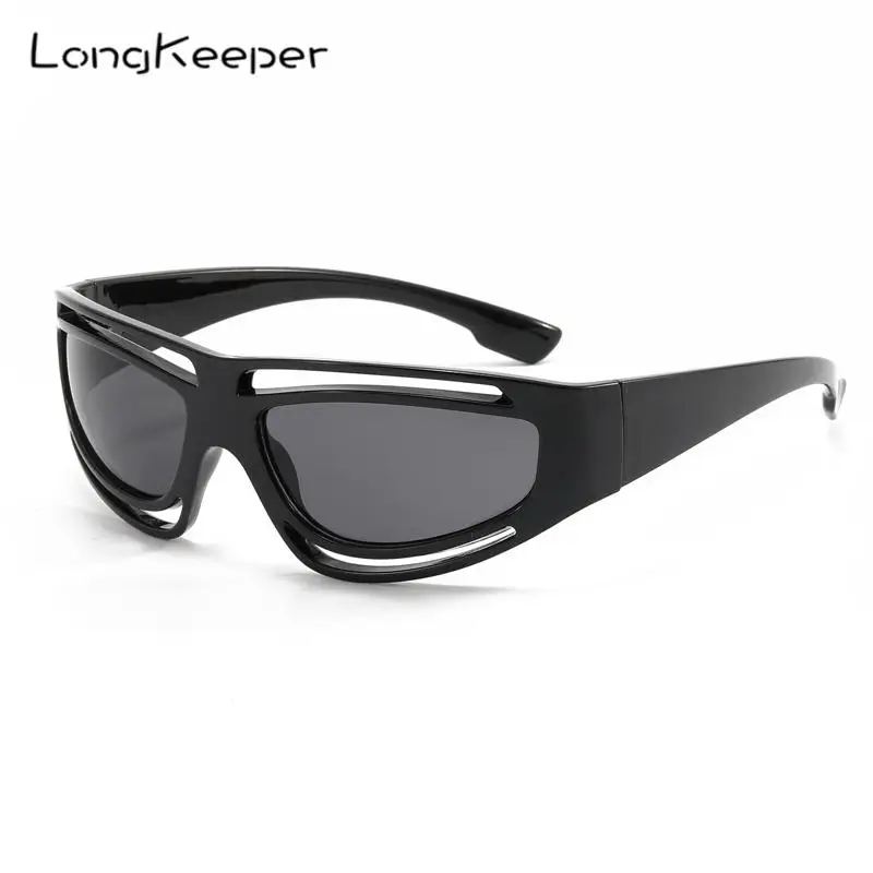 

Long Keeper Y2K Sports Sunglasses Men Women Wrapped Around Hollow Out Frame Sun Glasses Cycling Oversize Outdoor Goggles Uv400