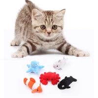 1pc ocean series plush cat toy catnip plush toy bite resistant molar pet supplies plaything cat dog entertainment plush