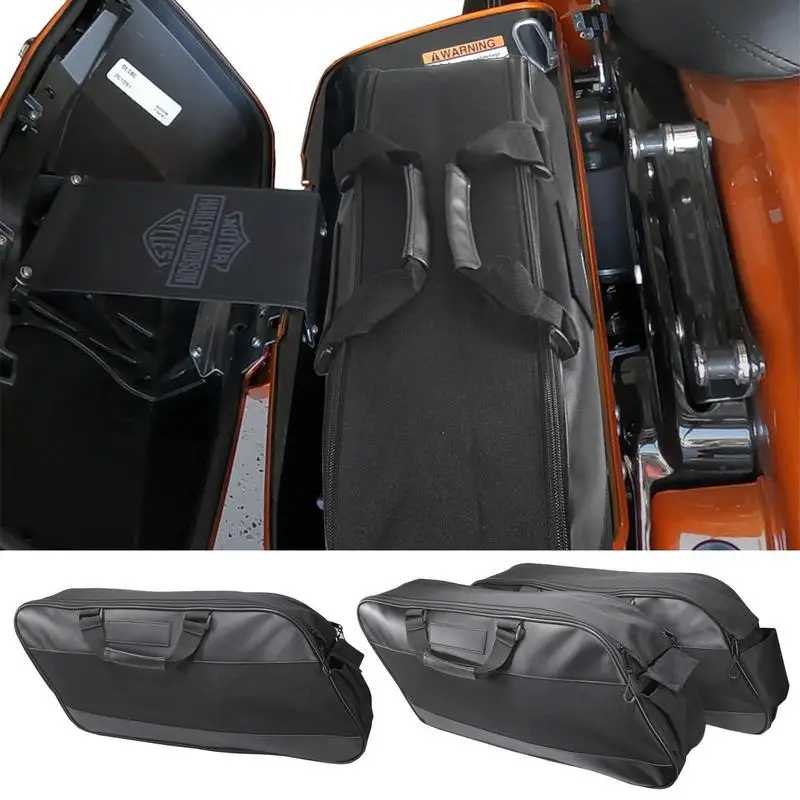 

Motorbike Side Box Storage Bag Waterproof Motorcycle Saddle Bag Luggage Rack Liner Saddlebag forHarley Touring Models 1993-2018