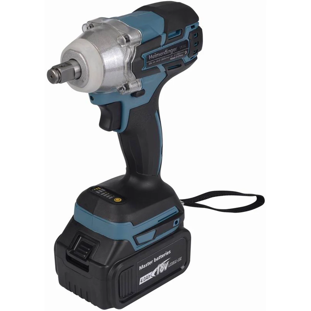 

18V Rechargeable Battery Powered 280Nm Brushless Cordless Impact Wrench with 4.0Ah 6.0Ah Battery