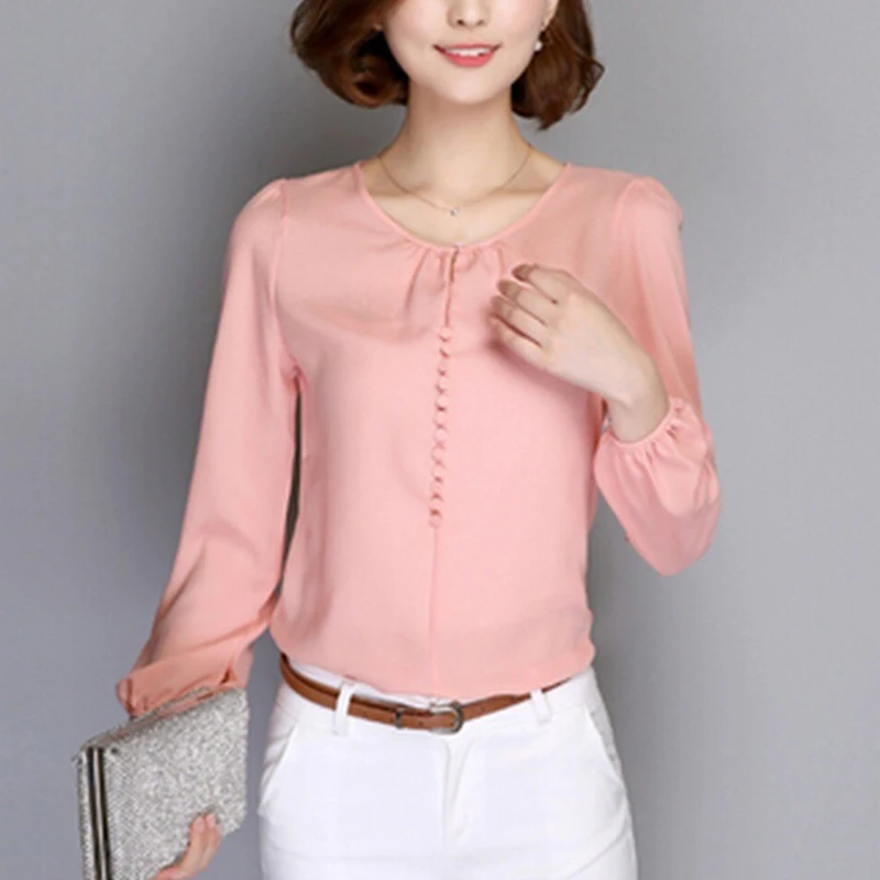 

Красные блузки с длинным рукавом, Женская шикарная блузка с круглым вырезом, топы, модные женские рубашки, 2021, весенние модные женские рубаш...