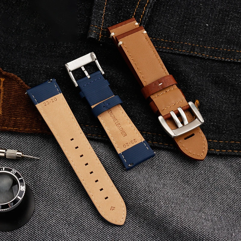 Подходит для часов Blancpain пятьдесят fathoms из натуральной кожи с 5000 5015 5200 головным