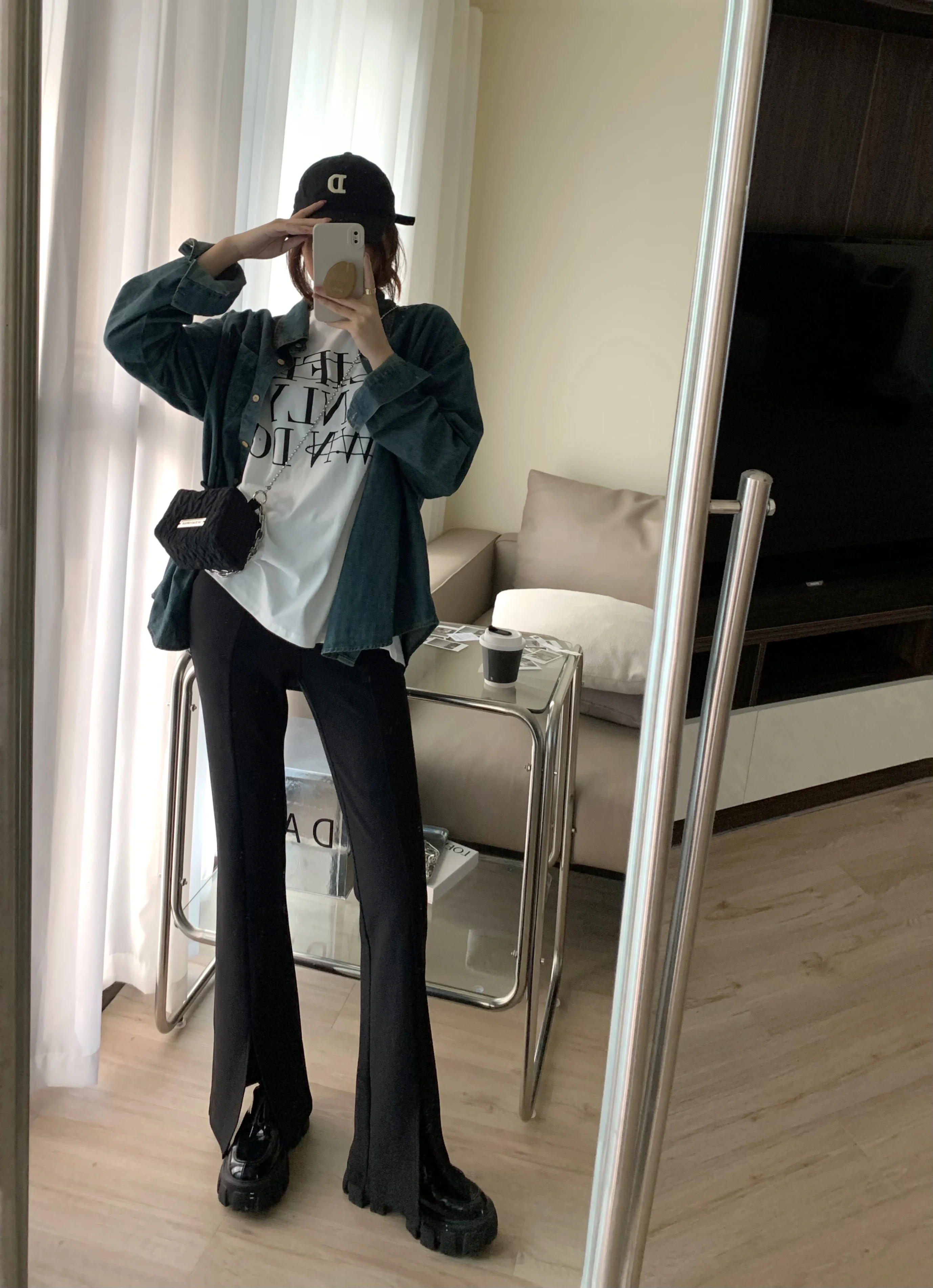 

Новинка 2023, модные черные брюки с эластичным поясом, винтажные женские брюки, оптовая продажа