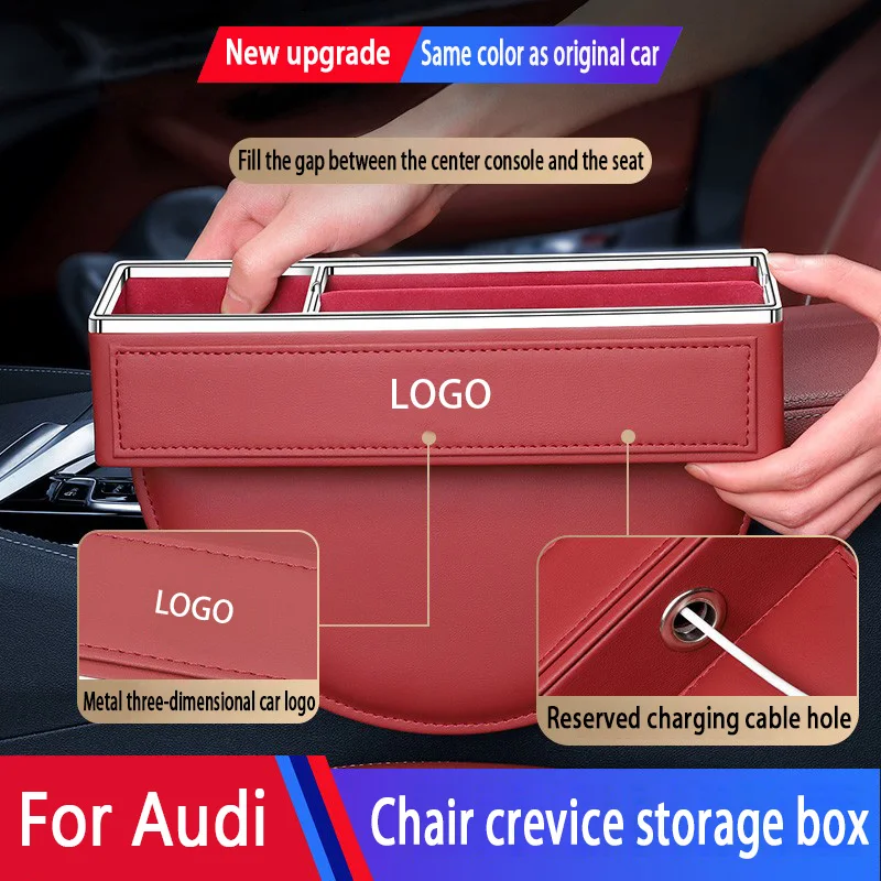 

Car Seat Organizer Crevice Storage Box Car Organizer Gap Slit Filler Holder For Audi A6LA3A4LA7Q3Q5Q7 All Models Car Accessories