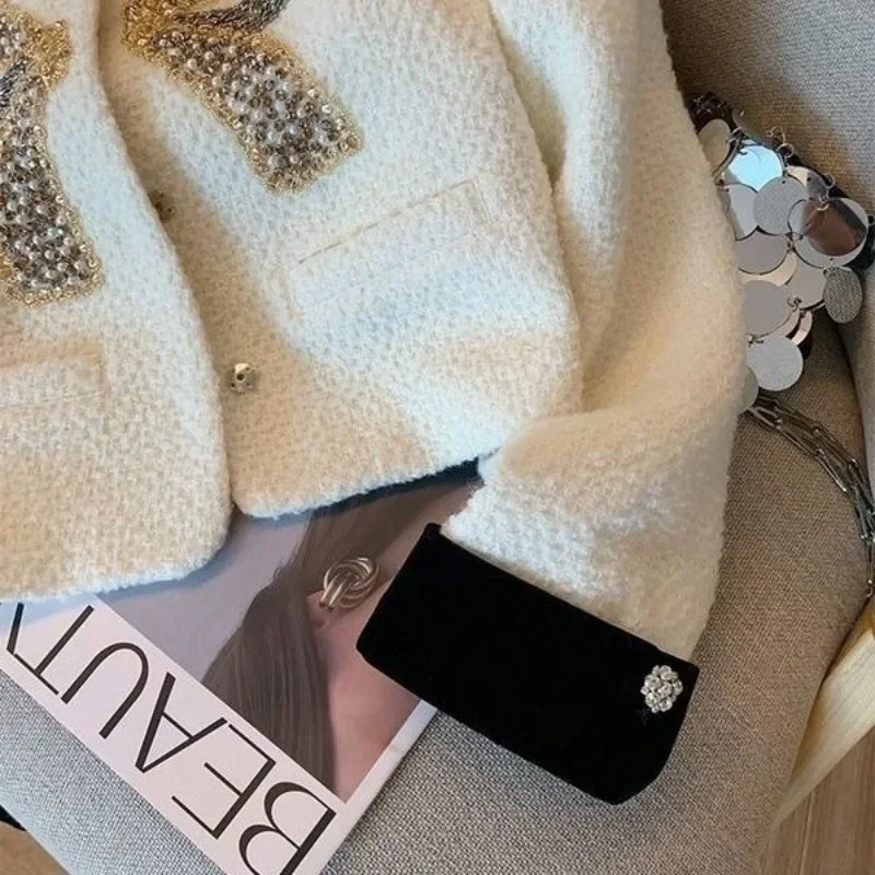 Женские куртки в стиле пэчворк короткое пальто с длинным рукавом элегантный