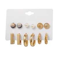 geometric fashion big circle gold color hoop earrings for women butterfly rhinestone earings jewellery