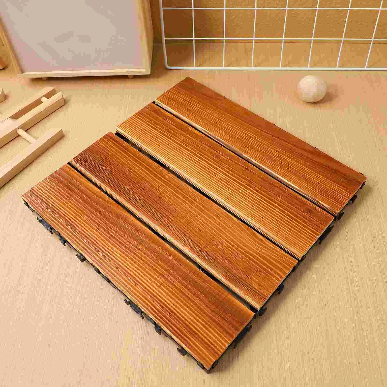 Деревянная напольная плитка для балкона блокирующий пол наружного патио