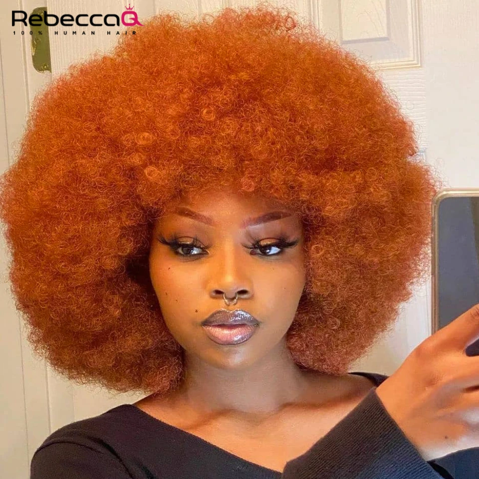 Короткие афро-кудрявые вьющиеся парики для чернокожих женщин QVR Африканские