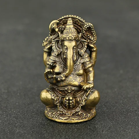Буддийская статуя лорд Ганеша, статуэтка слона, Бог, скульптуры, статуэтка Ганеша, латунная Статуэтка для дома и сада, МОДЕЛЬ украшение с изображением Будды, подарок