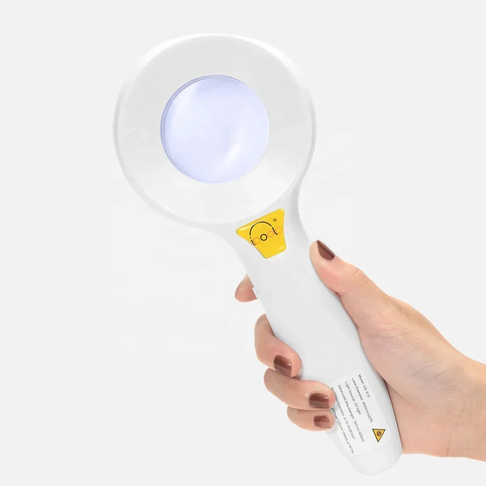 Деревянная лампа дерматологии IBOOLO DE-315 беспроводная перезаряжаемая УФ-лампа