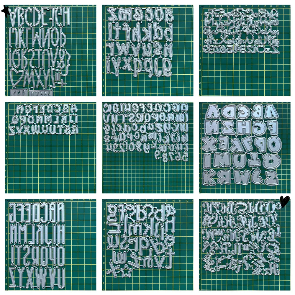 

(9 видов стилей) 26 букв английского алфавита, металлические Вырубные штампы, «сделай сам», скрапбукинг, бумага, фотоальбом, рукоделие, пресс-формы, открытки, трафареты