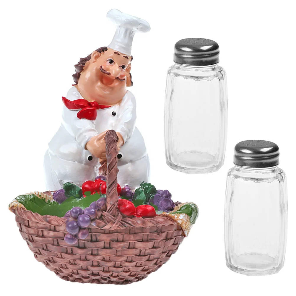 

Pepper Shaker Storage Bottles Saltholder Figurineseasoning Containers Jars Decorative Statue Organizer Condiment Holders Kitchen