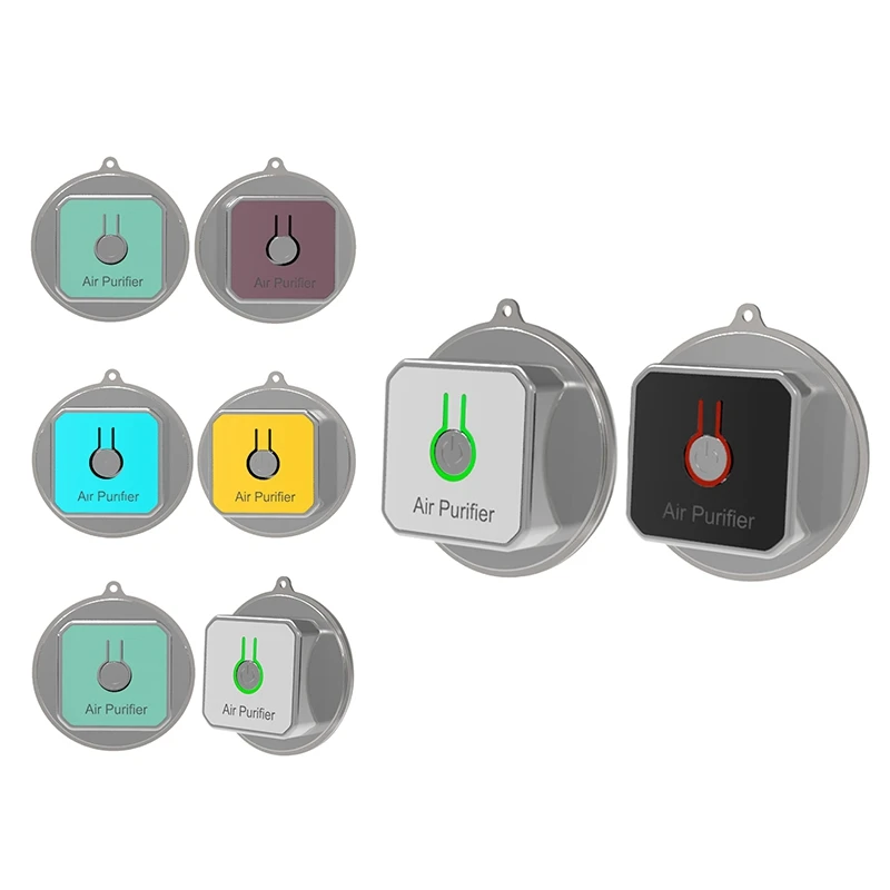 

2Pcs Portable Air Purifier Necklace Hanging Neck Negative Ion Generator Purifier For Car Personal Travel Filter Smoke