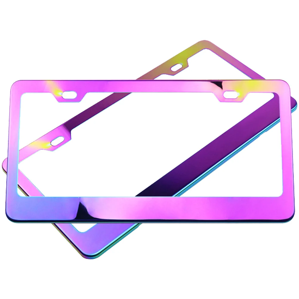 

License Plate Frame Car Holder Cover Number Stainless Steel Frames Fashion Accessory Licenses Covers Holders