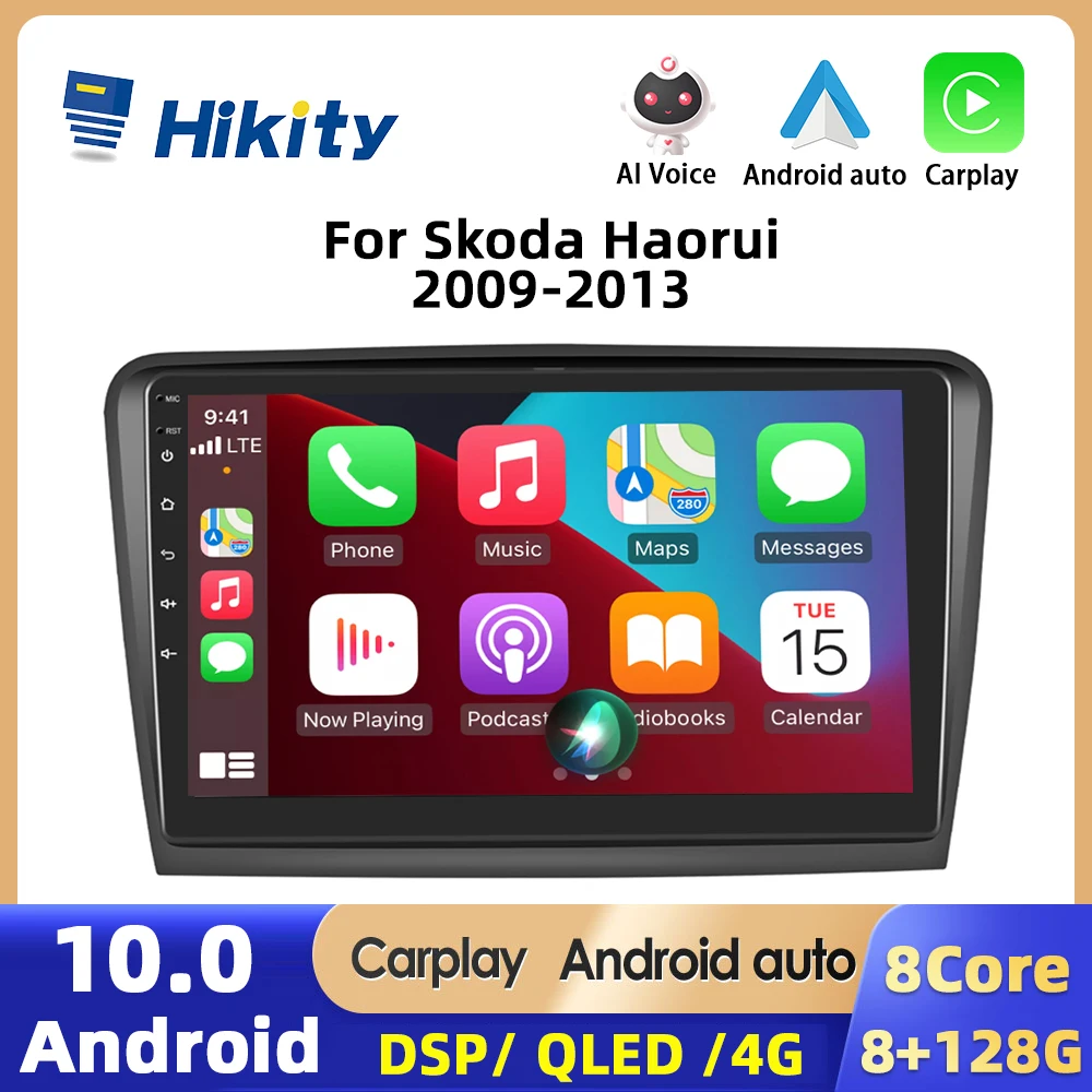 

Автомагнитола Hikity на Android для Skoda Haorui 2009-2013, мультимедийный видеоплеер для Carplay, навигация GPS, Wi-Fi, DSP 2din, головное устройство