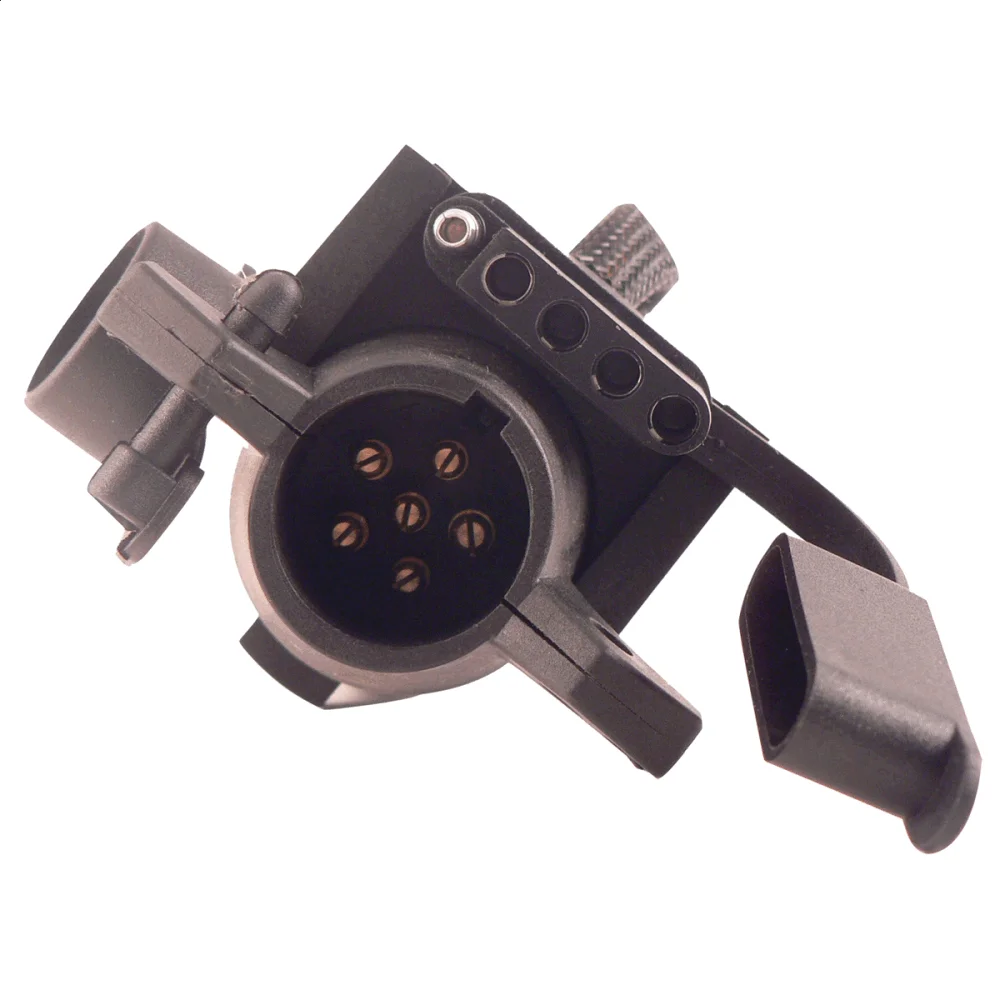 

3-Way Trailer Adapter 7 (Spade) To 6 Rounds and 4/5 Pin
