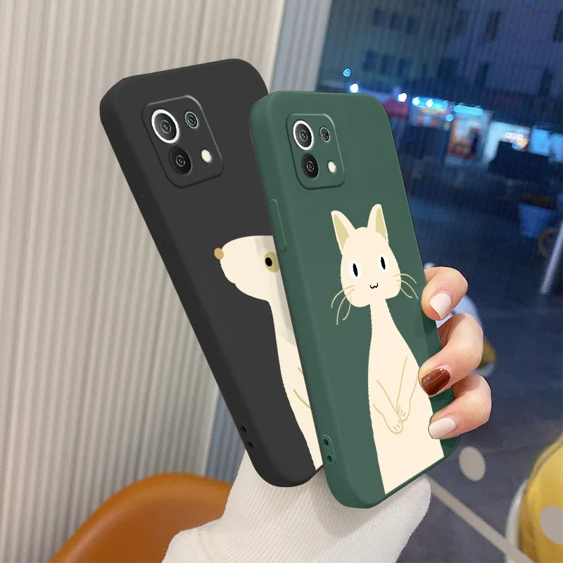 Чехол с мультяшным кроликом для телефона Xiaomi Mi 11 lite Ultra 11i 11T 10T 9T Pro Lite 10 10S 9 8 Poco F2 X2 F3