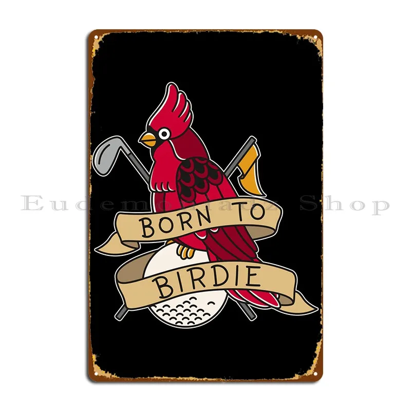 

Металлический плакат Birdie Golf Golfer, забавный фотоплакат, создание классической жестяной таблички