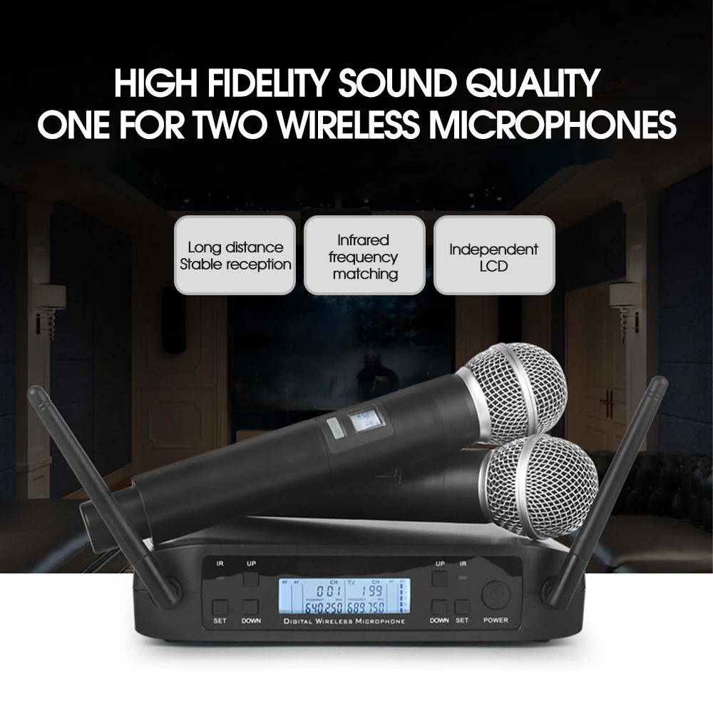 Беспроводной микрофон для SHURE UHF 600-635 МГц профессиональный ручной караоке церкви