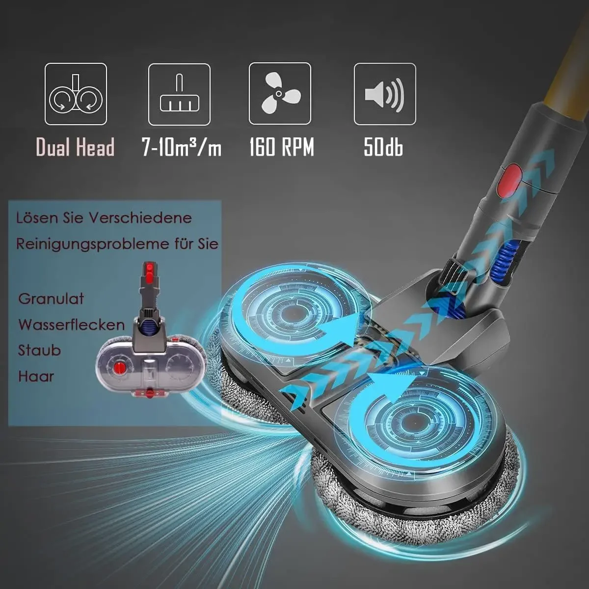 Электрическая щетка для швабры с резервуаром воды пылесоса Dyson V7 V8 V10 V11 замена