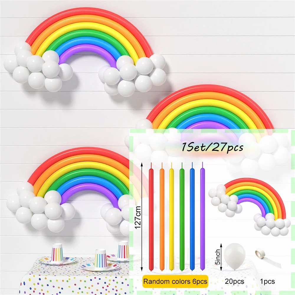 

MANLENI Радужный набор длинных латексных шаров 37/73 шт