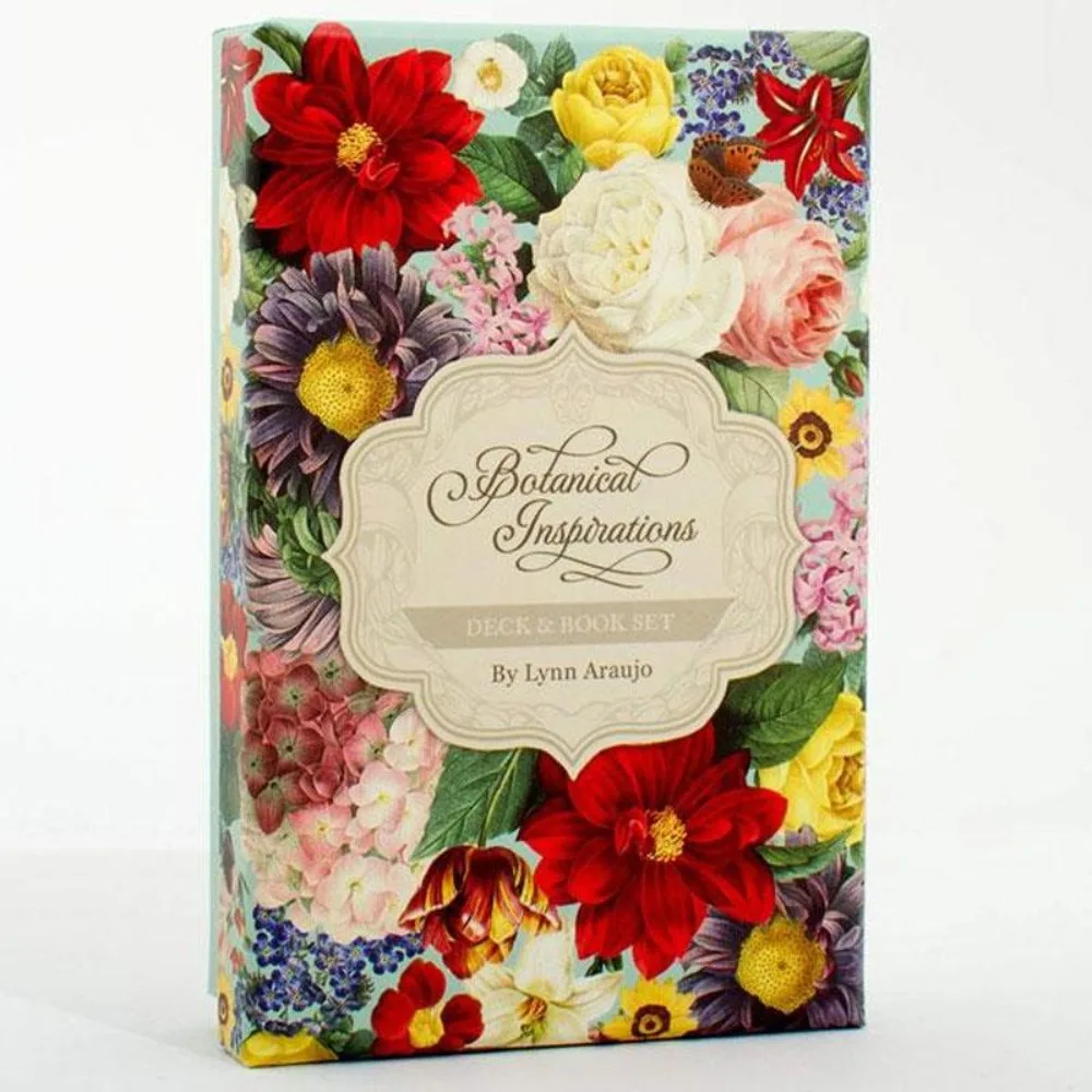 Ботаническое вдохновение карты с четырьмя полными английскими картами Таро