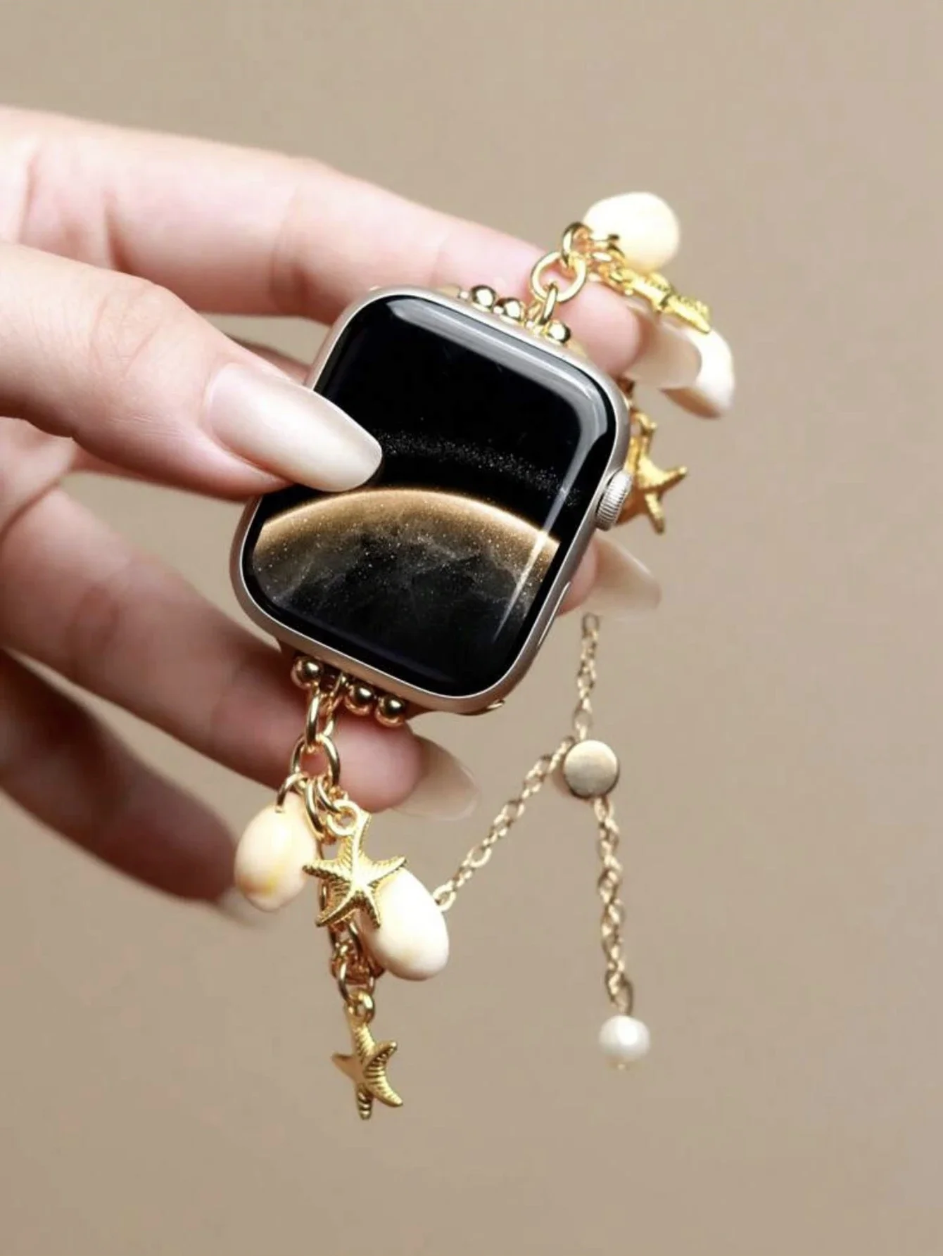 Фото Модный элегантный ремешок для Apple Watch, металлическая серия 8/7/6/10/9, 40 мм, 41 мм, 38 мм, 42 мм, 44 мм, 45 мм, 46 мм, ремешок №1