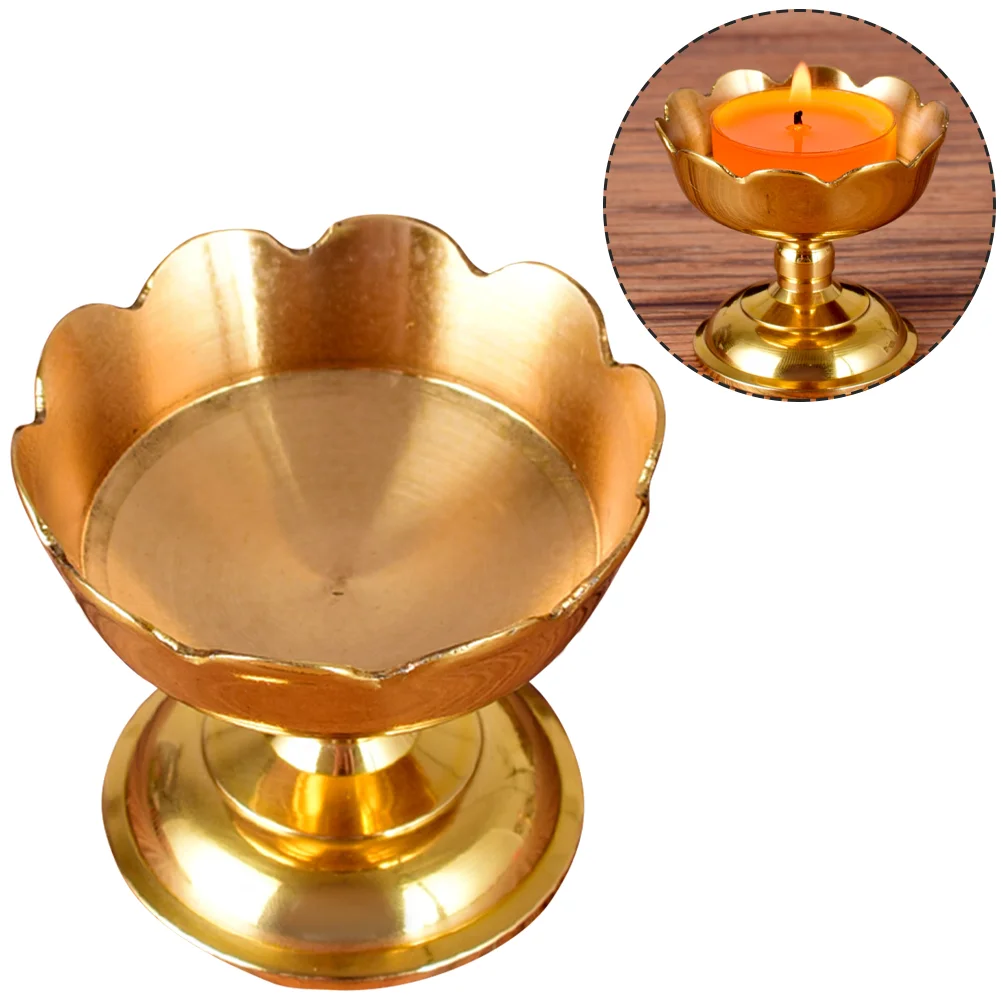Латунная лампа с маслом винтажный декор держатели для чайных свечей цветок