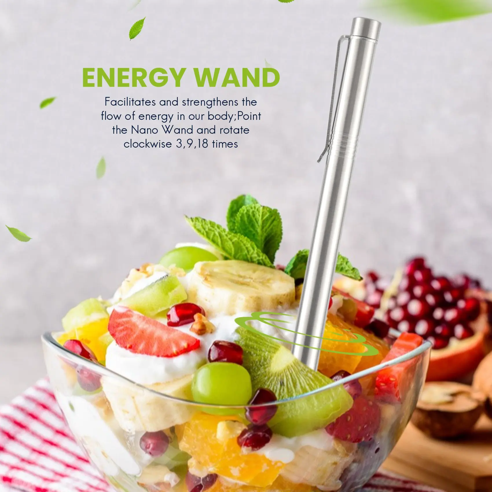 Энергетическая палочка с отрицательными ионами ручка NANO Energy Pen щелочная водная