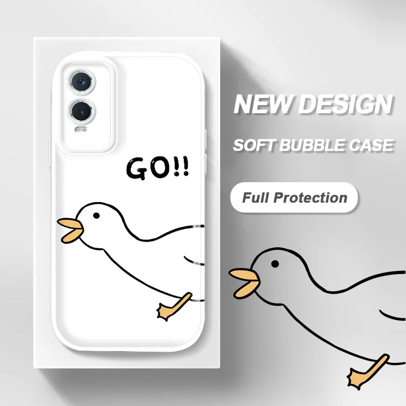 

For vivo Y76S Y74S Y70S Y52S Y50 Y12S Y20 Y20SG Y30G Y19 Y17 Y15 Y3S U3 U10 iQOO U1 U1X Case Vigorous duck Bubble Phone Case