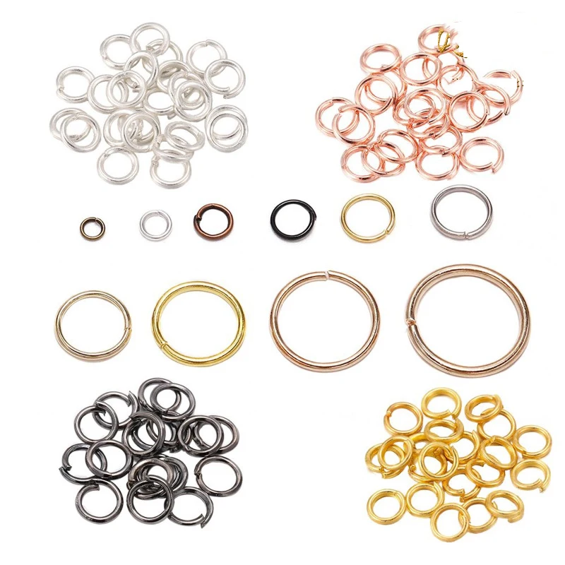 

200pcs/lot 4 5 6 7 8 9 10mm Jump Rings Split Rings Connectors For Diy Jewelry Finding Making Accessories Wholesale Supplies