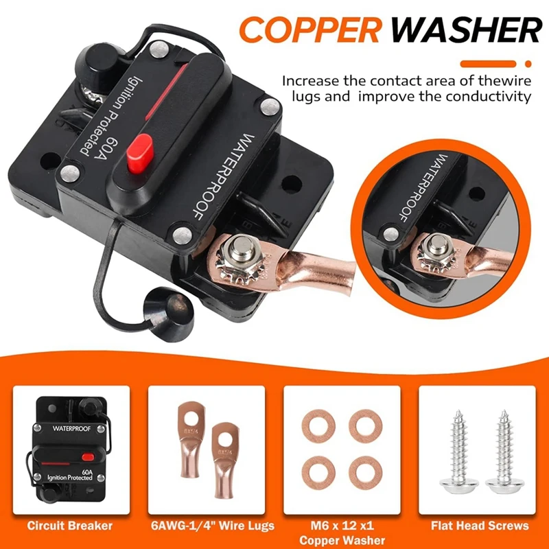 Автоматический выключатель 50 А с ручным сбросом лодочный троллинговый двигатель