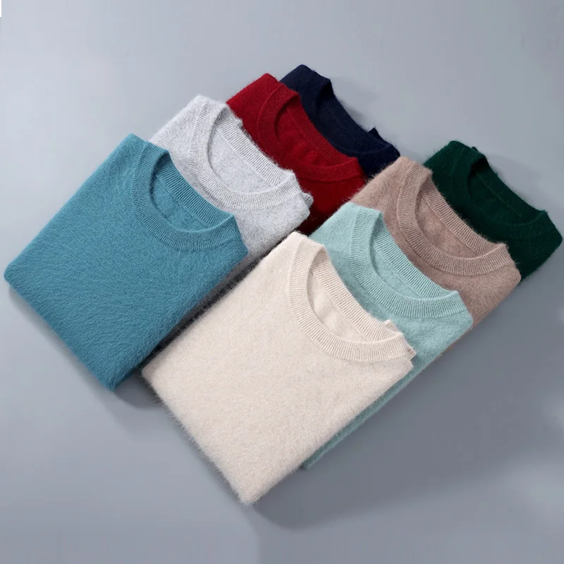 Мужской кашемировый свитер из норки свободный осенне-зимний Молодежный