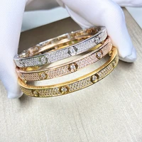 popular brand products screw fashion luxury women mens bracelets zircon inlaid gold fashion party classic style couple bracelet