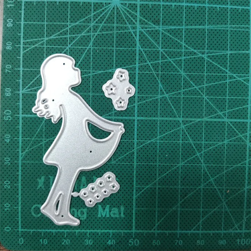 

Girl Stars Frame 2022 New Metal Cutting Dies Stencils for DIY Scrapbooking Photo Album Decor Embossing Card Art Paper Cut Die