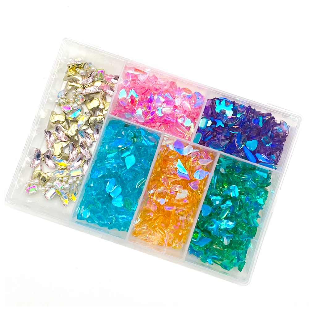 

1 коробка, искусственные бриллианты для дизайна ногтей