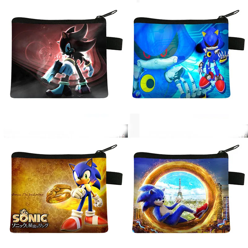 

New Sonic the Hedgehog Zero wallet Portable card bag around Sonik coin key storage bag Peripheral Wallet Boy Girl Gifts Toys