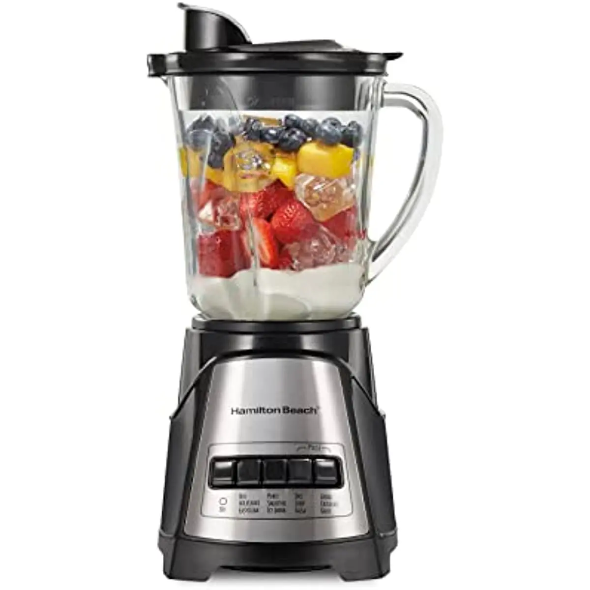 

Blender to Puree Crush Ice Make Shakes Smoothies 40 Oz Glass Jar 12 Functions - Black and Stainless 8.66 x 6.5 x 14.69 inches