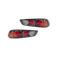 4 pieces tail light for lancer ex side lamps for evo 10 rear brake black lights turn signal lamp with bulb for gt fortis