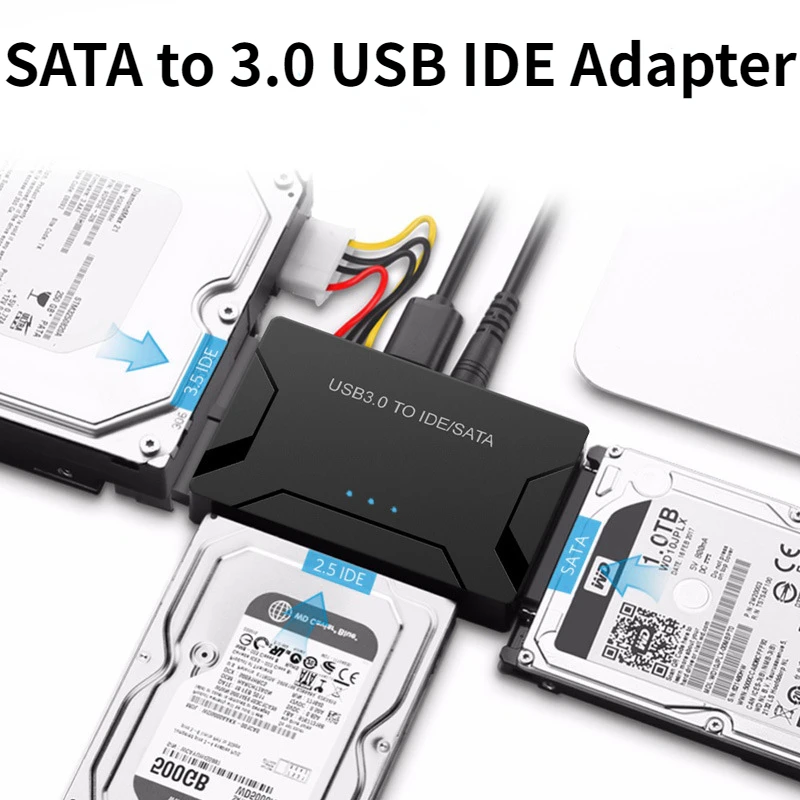 

Переходник DUPILINK с USB 3,0 на SATA IDE, адаптер ata на USB для жестких дисков 2,5/3,5, адаптер HDD SSD, USB-конвертер для ПК, ноутбука