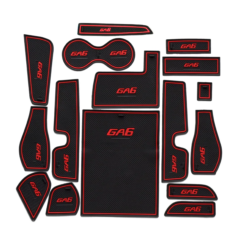 

Car Door Slot Pad Cup Armrest Storage Pad Anti-Slip Mat Rug For Trumpchi GA6 2019