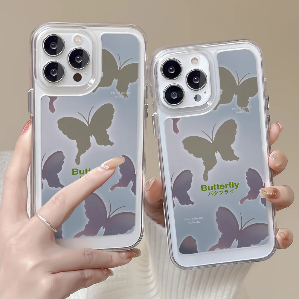 

ins Korea Rabbit Phone Case for IPhone 14 Plus 13Pro 12Pro 11 Pro Max Cover for IPhone 13 12 11 Mirror Transparent Fundas