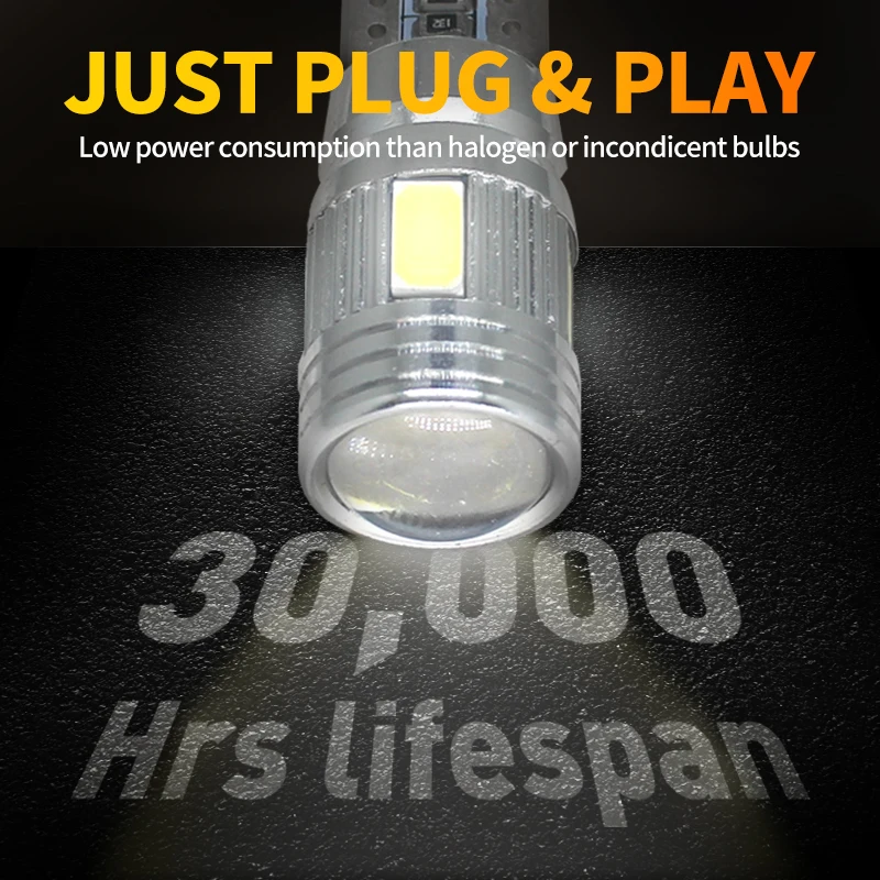 2 шт. автомобильные лампы T10 W5W для указателей поворота