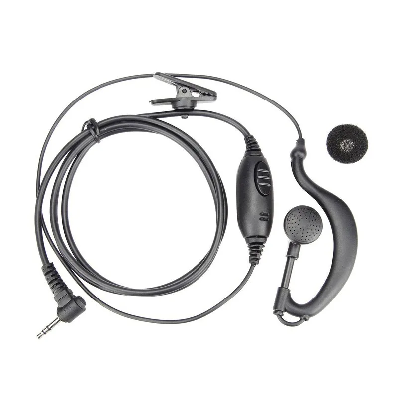 1 Pin 2.5Mm Gancio Per L'Orecchio Ptt Mic Auricolare Microfono Auricolare Per Motorola Talkabout Tlkr T3 T4 T60 T80 Mr350R T6200C Md200Tpr Radio