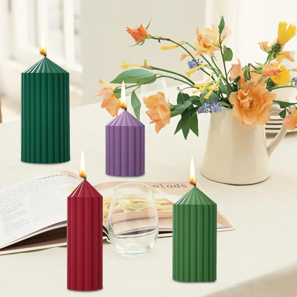 

New 4pcs Silicone Candle Mould 4 Sizes Diy Handmade Candles Set For Soy Wax Beeswax Scented Candles
